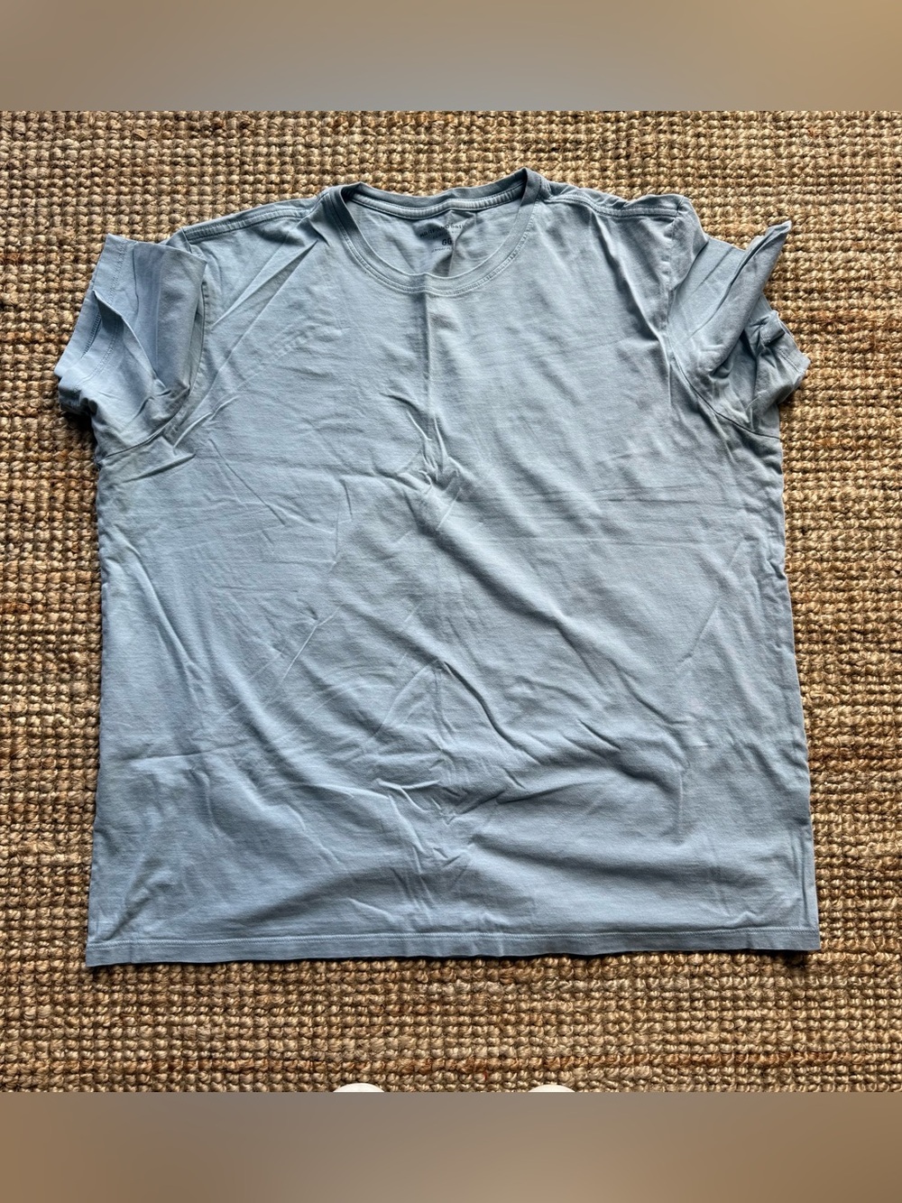 Men's Short Sleeve Crew Neck Tee - Coral, White, Light Blue, Olive - Picture 6 of 9